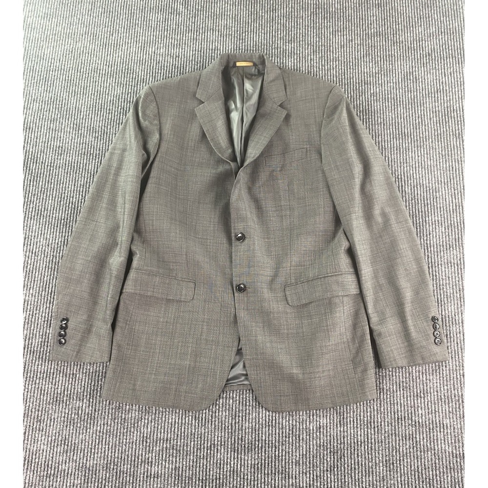 Brooks Brothers Jacket 42 L Gray Wool Birdseye Milano Luxury Designer Italy